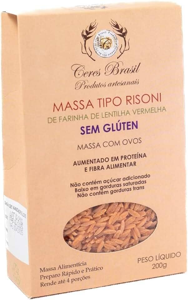 Macarrão Risoni de Lentilha Vermelha Sem Glúten Ceres 200g