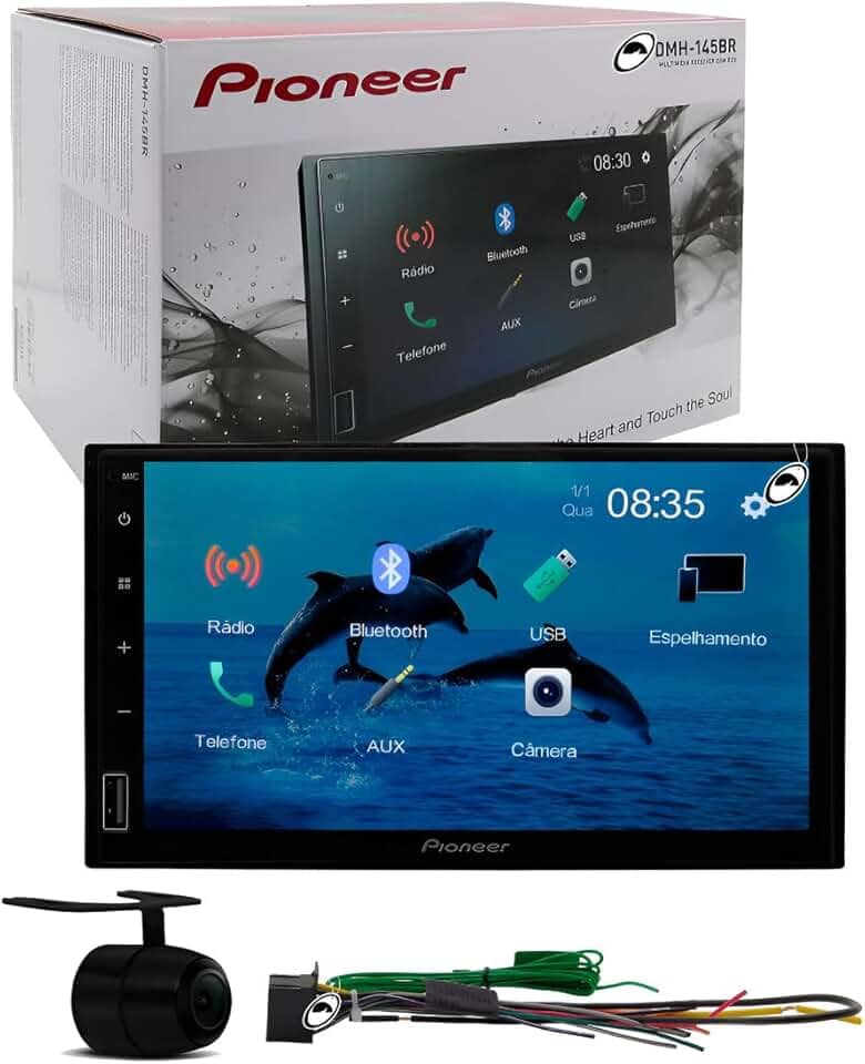 Multimídia Pioneer DMH-145BR Bluetooth Espelhamento Android + Câmera Ré
