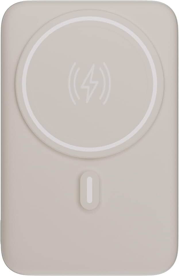 Geonav Power Bank, Carregador Portátil Universal por Indução 10.000mAh, Carregamento rápido*, Suporte Dobrável, Compatível com MagSafe® PB10MAGOW Off White