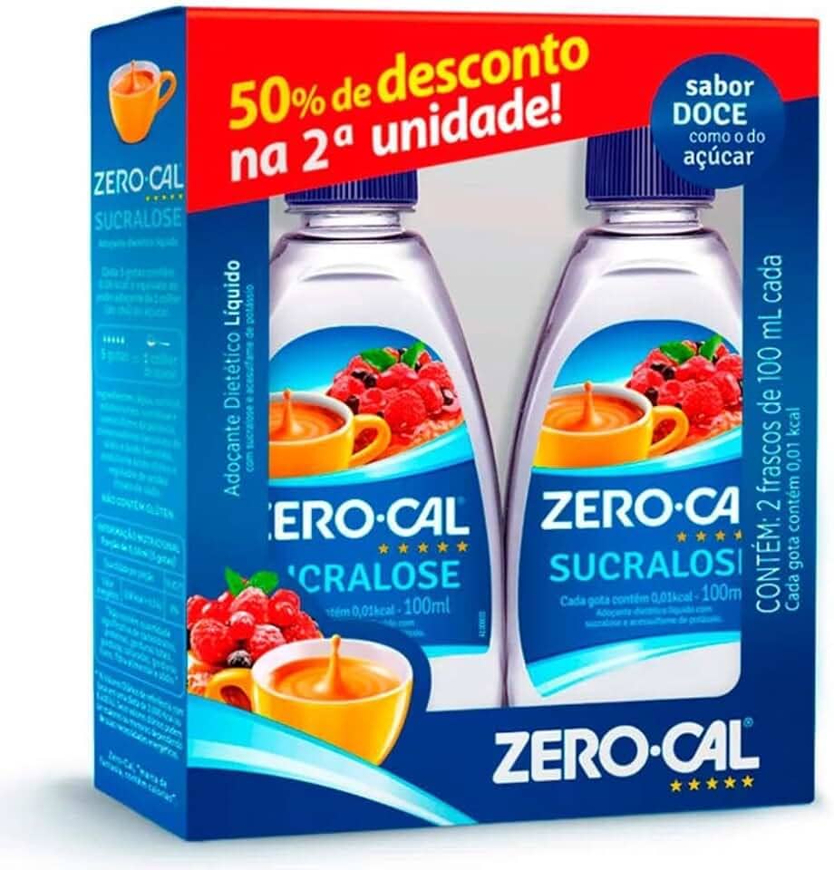 Zero-Cal - Adoçante Sucralose Líquido - Leve 2 e Pague Menos na 2ª Unidade - 100ml