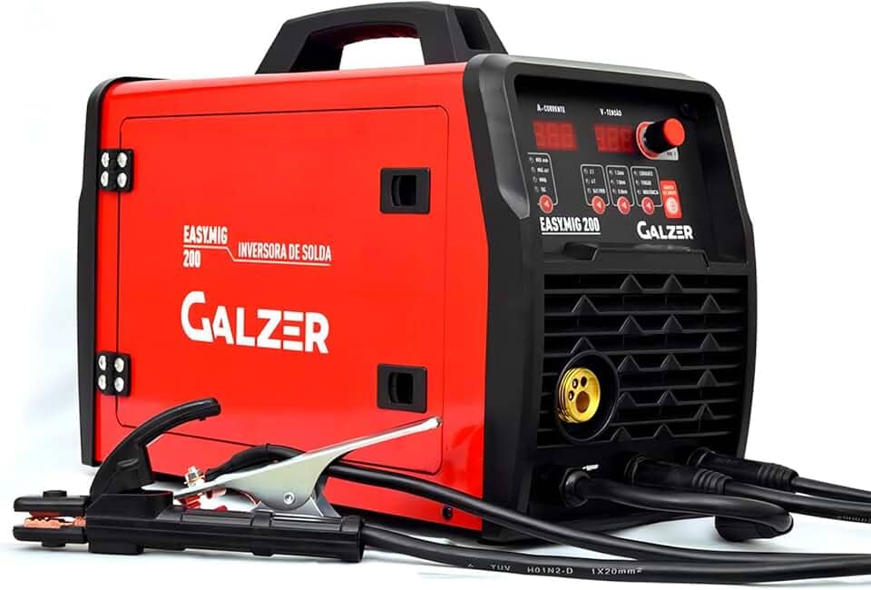 Máquina Solda 3 Em 1 - Easy Mig Tig Mma 200a Cor Vermelho Frequência 50 Hz/60 Hz