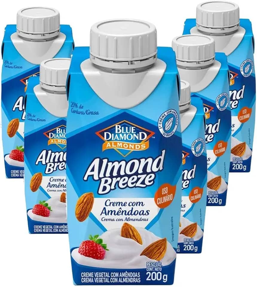 Creme de Leite de Amêndoas Almond Breeze - 6x 200g