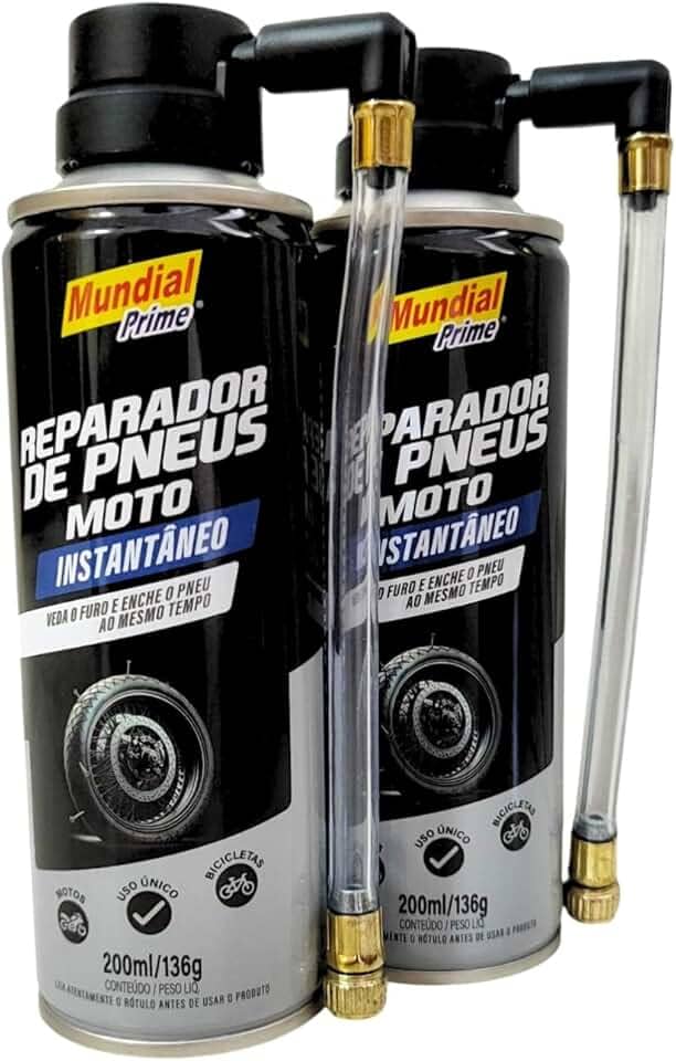 Mini Reparador de Pneus Especial para Moto Bike Patinete SOS Instantâneo Kit 2 Unidades