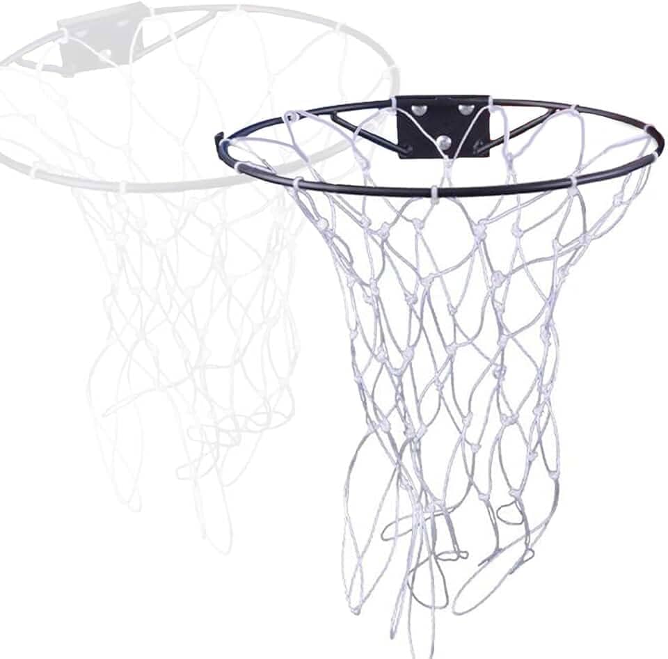 Aro Basquete Cesta Aço 36cm Compatível com Bola Oficial 7 Basquete Com Rede Premium