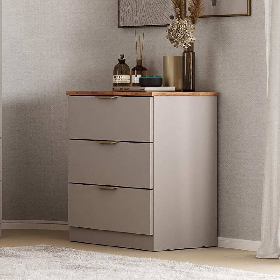 Cômoda Milan 3 Gavetas Carraro Avelã