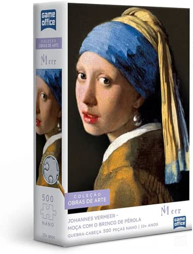 Toyster - Quebra-cabeça: Johannes Vermeer - Moça com Brinco de Pérola - 500 peças nano - Game Office