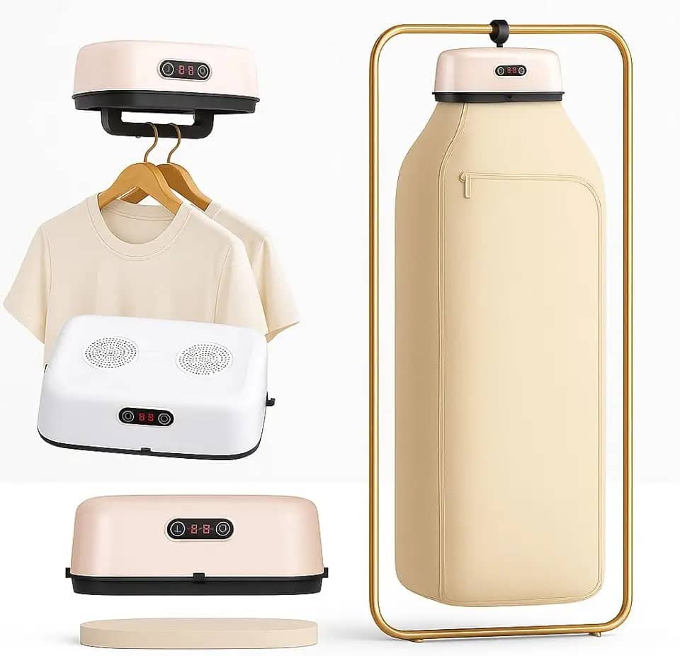 Secador De Roupas Portátil Elétrico Aquecedor Varal Dobrável Branco