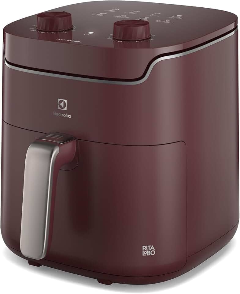 Air Fryer Electrolux p/Rita Lobo 5,6L Vermelha Escura Efficient Economia de Energia 1400W (EAF41) - 220V