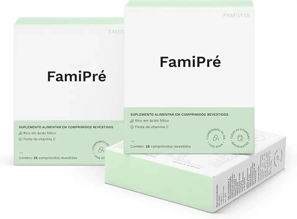 FamiPré - Com ácido fólico como metilfolato e outras vitaminas para mulheres na pré-concepção (12 Semanas)