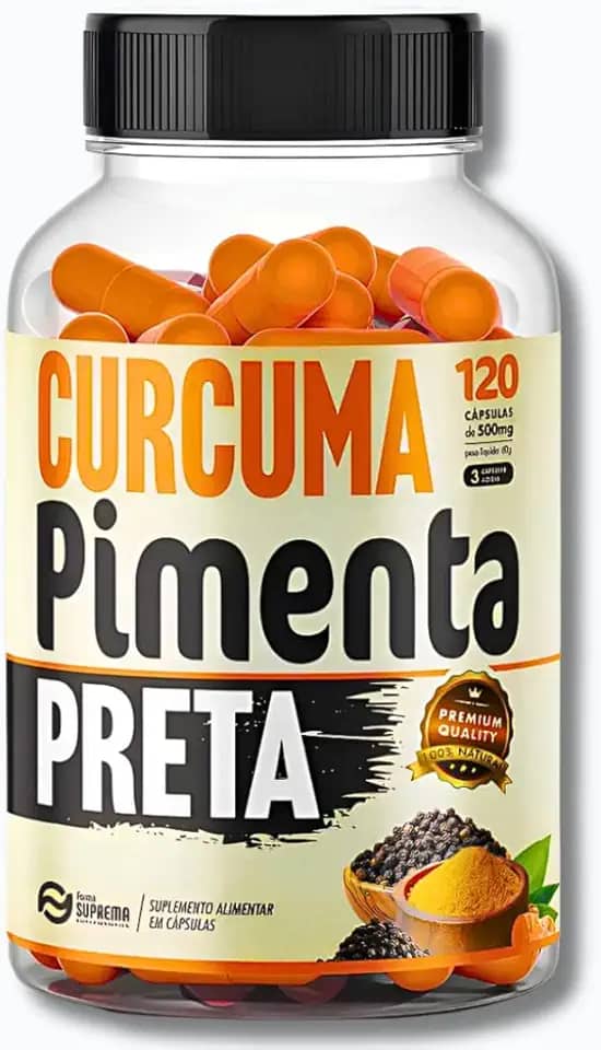 Cúrcuma Premium com Pimenta Preta 120 Cápsulas 500mg