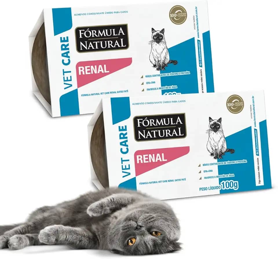 Kit Com 2 Rações Úmidas Fórmula Natural Renal Patê Para Gatos Tratamento Recuperatório