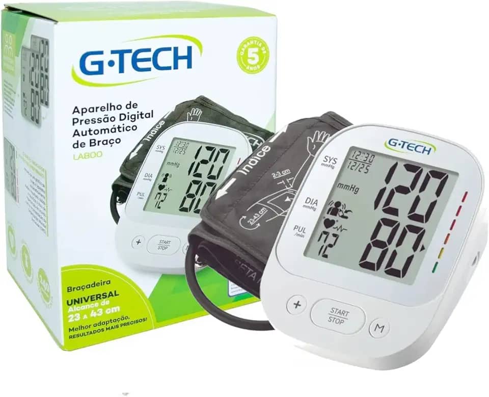 Aparelho De Medir Pressão De Braço G-tech + Estojo + Pilhas