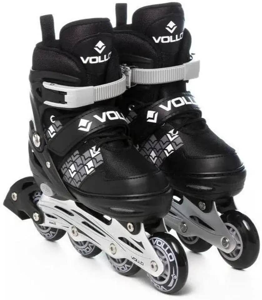 Patins In Line Cinza e Preto Pequeno Vollo Sports