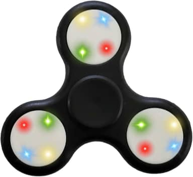 Pop It Hand Spinner com LED Giratório - Brinquedo Antiestresse Iluminado Cor Preto - Diversão e Relaxamento para Todas as Idades