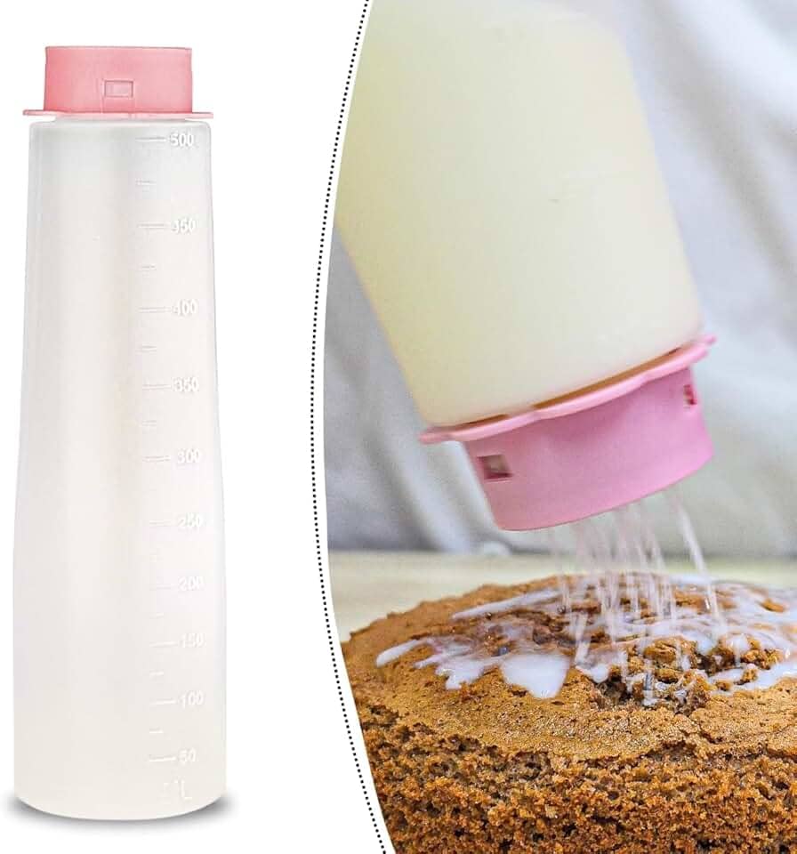 Bisnaga Para Molhar Bolo Pão de Ló Regador de Bolos Chuveirinho Para Bolo Capacidade 500ml