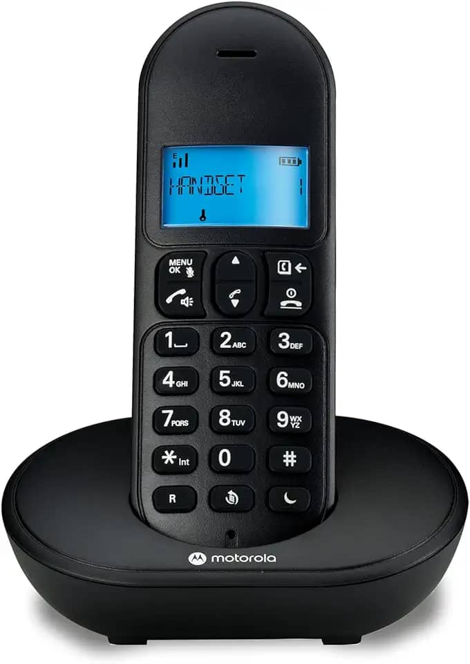 TELEFONE SEM FIO COM IDENTIFICADOR DE CHAMADAS E VIVA VOZ MT150 PRETO – MOTOROLA