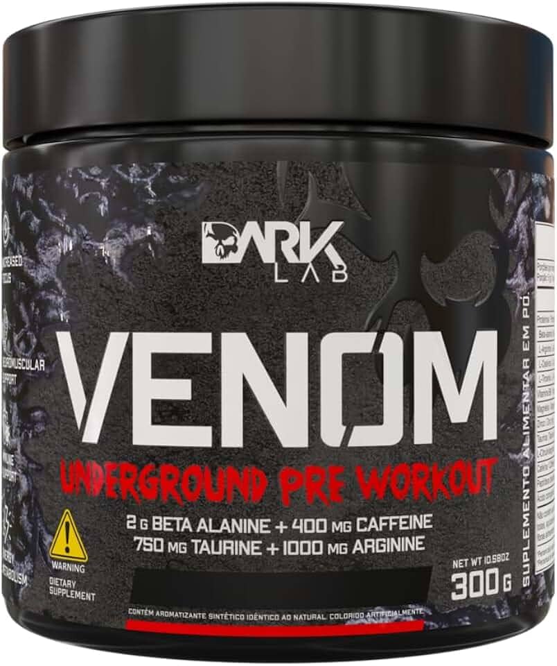 Pré-Workout Venom Underground Pré-Treino 300G Dark Lab (300g, Mango Loko)