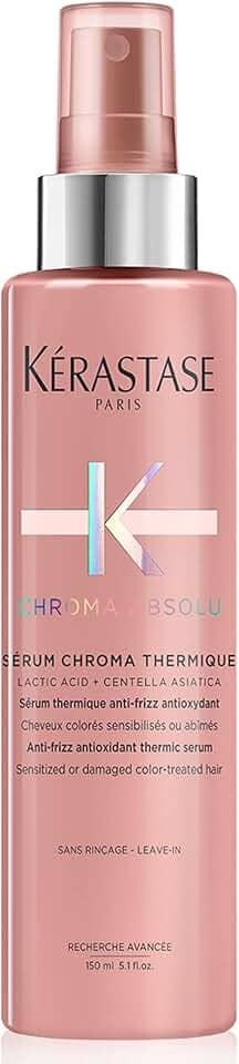 Kérastase Spray Chroma Absolu Sérum Chroma Thermique, Cabelos coloridos, Proteção de cor, proteção térmica, Aminoácido, Centelha Asiática, 150 ml