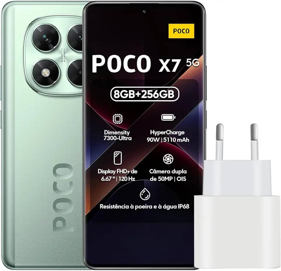 Smartphone Xiaomi Poco X7 5G NFC 8GB RAM 256GB ROM[24095PCADG] (GREEN, 8+256)