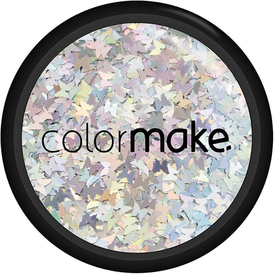 Glitter Shine Borboleta Prata 2G, Colormake