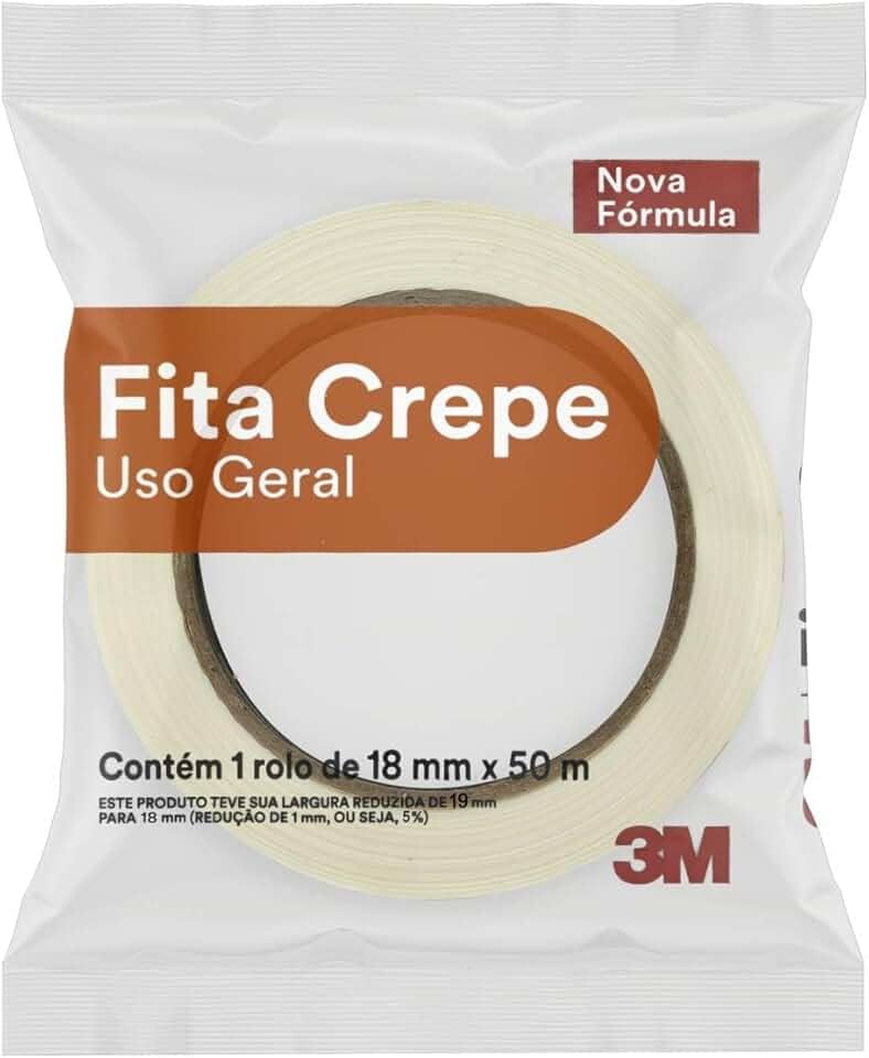 3M, Fita Crepe, 19mm X 50m, 1 unidade