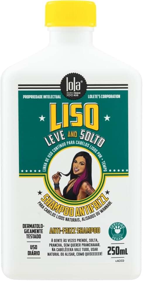 Liso Leve e Solto Shampoo 250ml , Lola Cosmetics