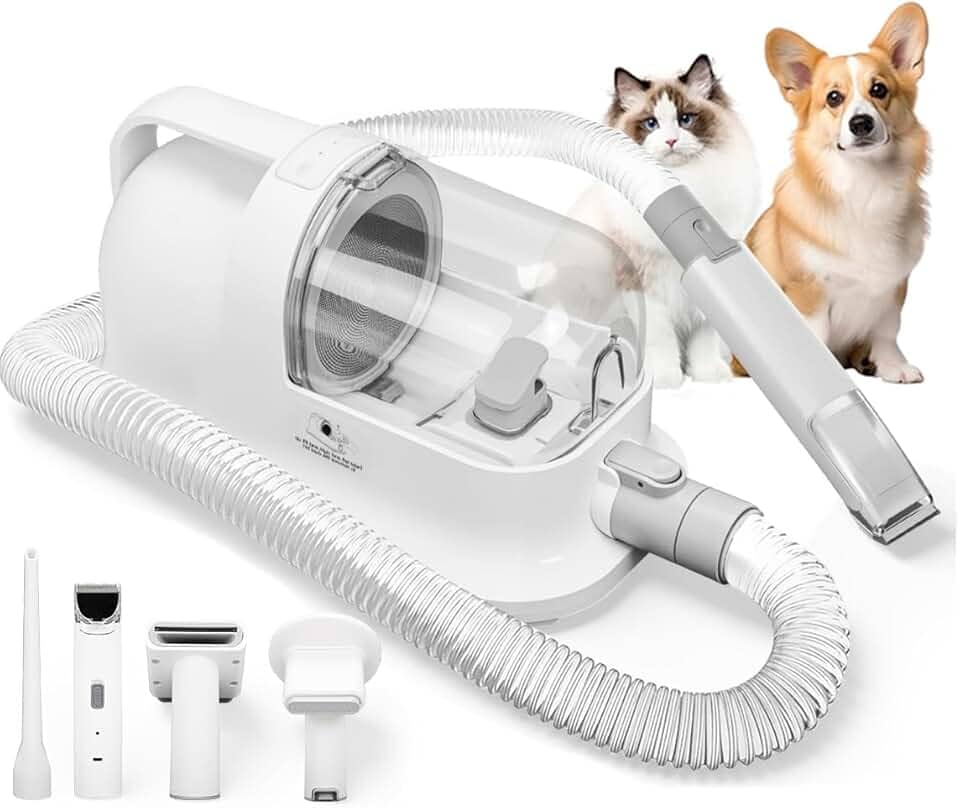 220V, 350W, Aspirador de Pelos Pet, com 5 Ferramentas de Limpeza de Animais, 1400mL, 3 AjustáVel Níveis de Sucção, Aspirador de Pó para Cães, Kit de Limpeza de Cães E Aspirador