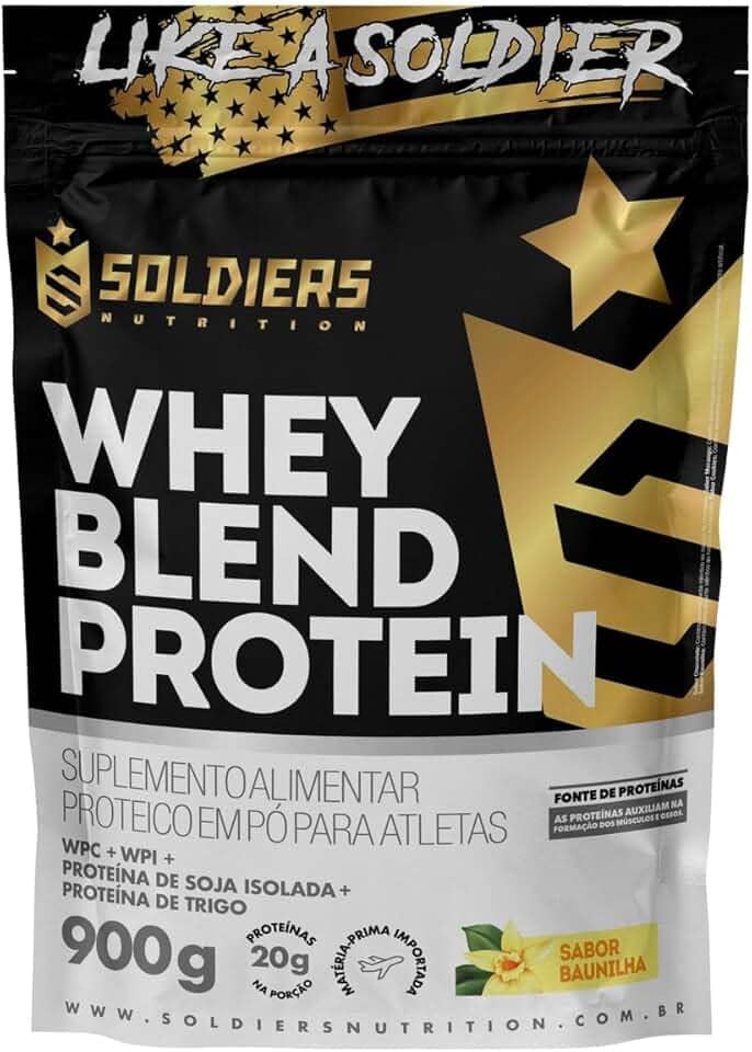 Whey Blend Protein Concentrado e Isolado - 900g - Soldiers Nutrition (900g, Baunilha)