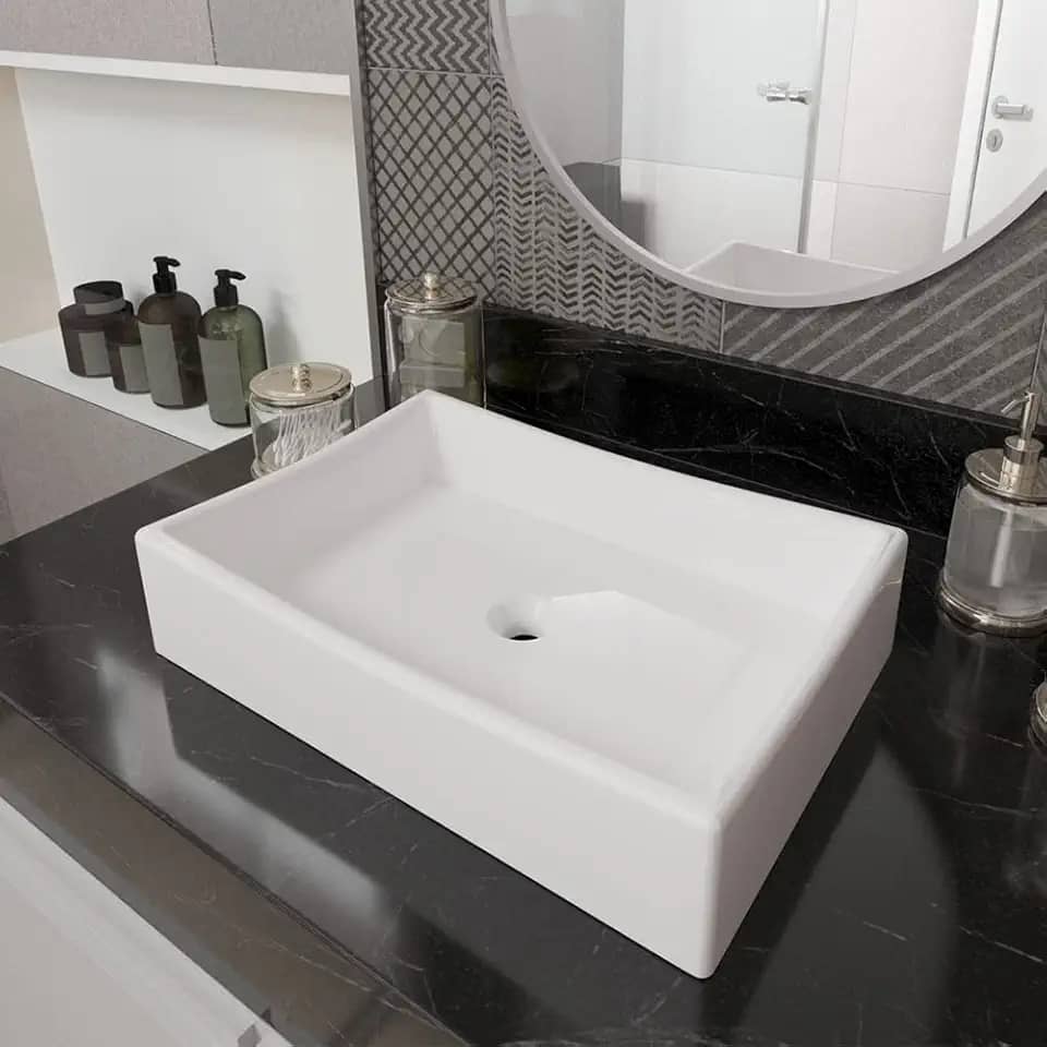 Cuba Pia para Banheiro Retangular Dalla Branco