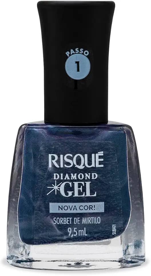 Risqué Esmalte Diamond Gel Sorbet de Mirtilo Metálico 9,5ml