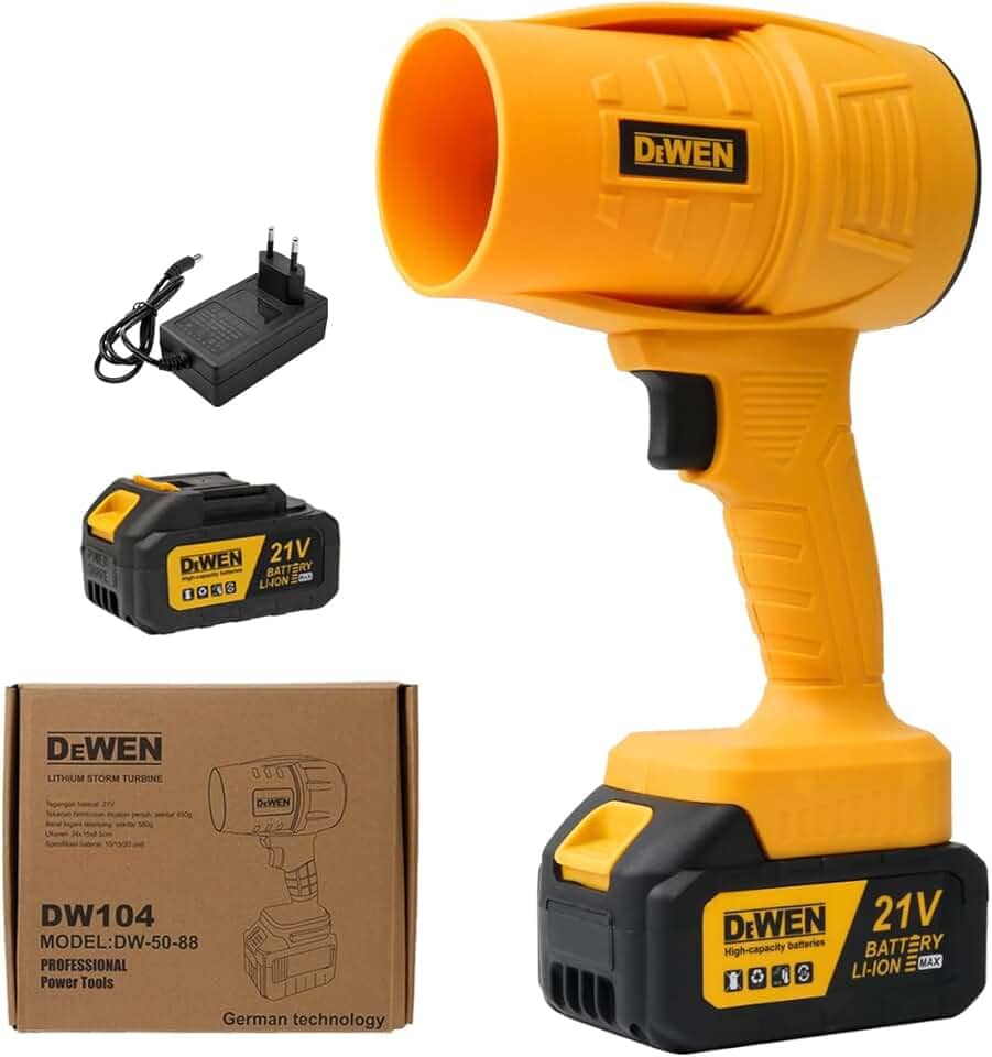 Soprador de Folhas sem Fio – 5700 RPM, Bateria 4000mAh, Alta Pressão, Velocidade Variável, Portátil para Jardim, Carro e Limpeza Doméstica