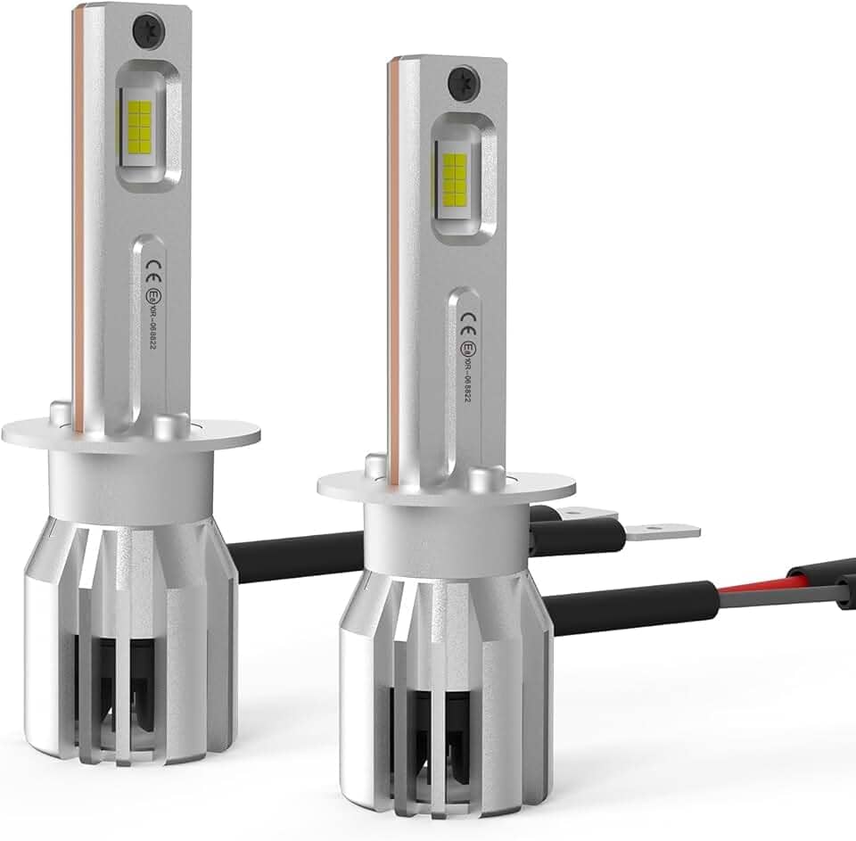 Lâmpada de Farol LED H1 Encaixe 1:1 5500K Branca H1 448 Lâmpada de Farol de Carro LED Canbus Sem Erro 448 12V 55W Farol Alto 400% Mais Brilhante Pacote com 2