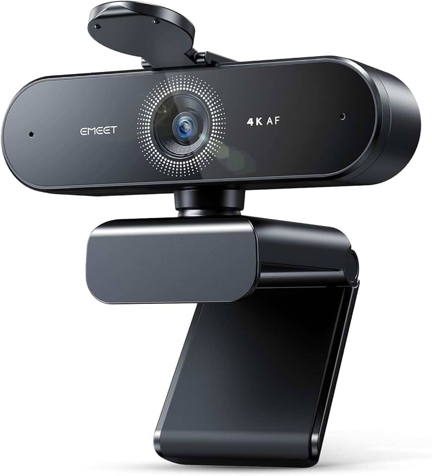 EMEET Webcam NOVA 4K para PC - Ultra 4K HD, foco automático PDAF, microfones com cancelamento de ruído duplo, FOV de 73°, correção automática de luz, USB-A, capa de privacidade, ideal para reuniões de