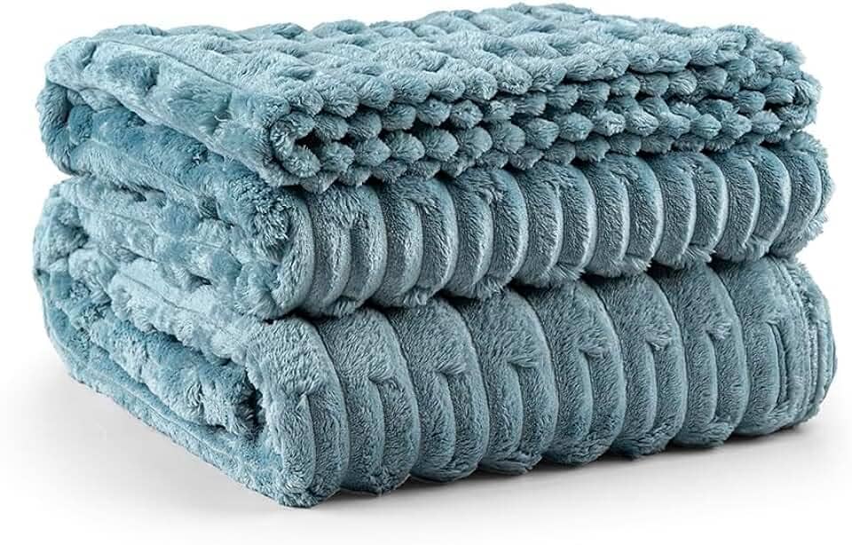 Cobertor Coberta Polar Queen 2,40x2,20 Manta Ultrasoft Alto Relevo Extra Macia Turmalina Azul