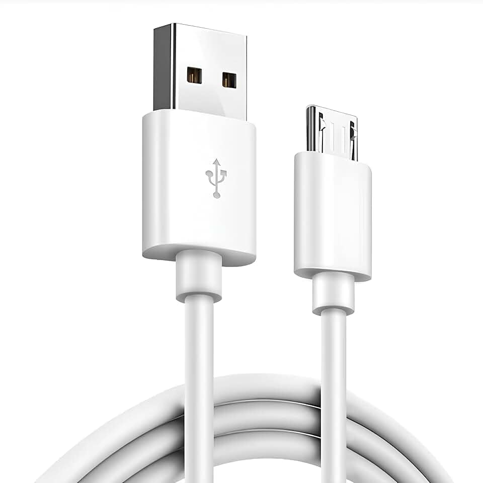Cabo Carregador USB V8 Micro 2 Metros Branco Carregamento Transferência Compatível