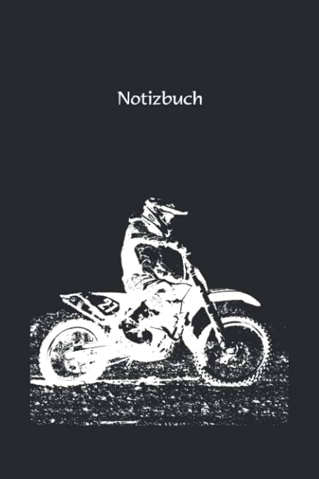 Notizbuch für Motocross Biker mit Motocross Rennfahrer Motiv: Praktisches Buch, Tagebuch, Heft, Block, 120 Seiten Linien mit Platz für Notizen für die ... Motocross Accessoire, Motocross Geschenkidee
