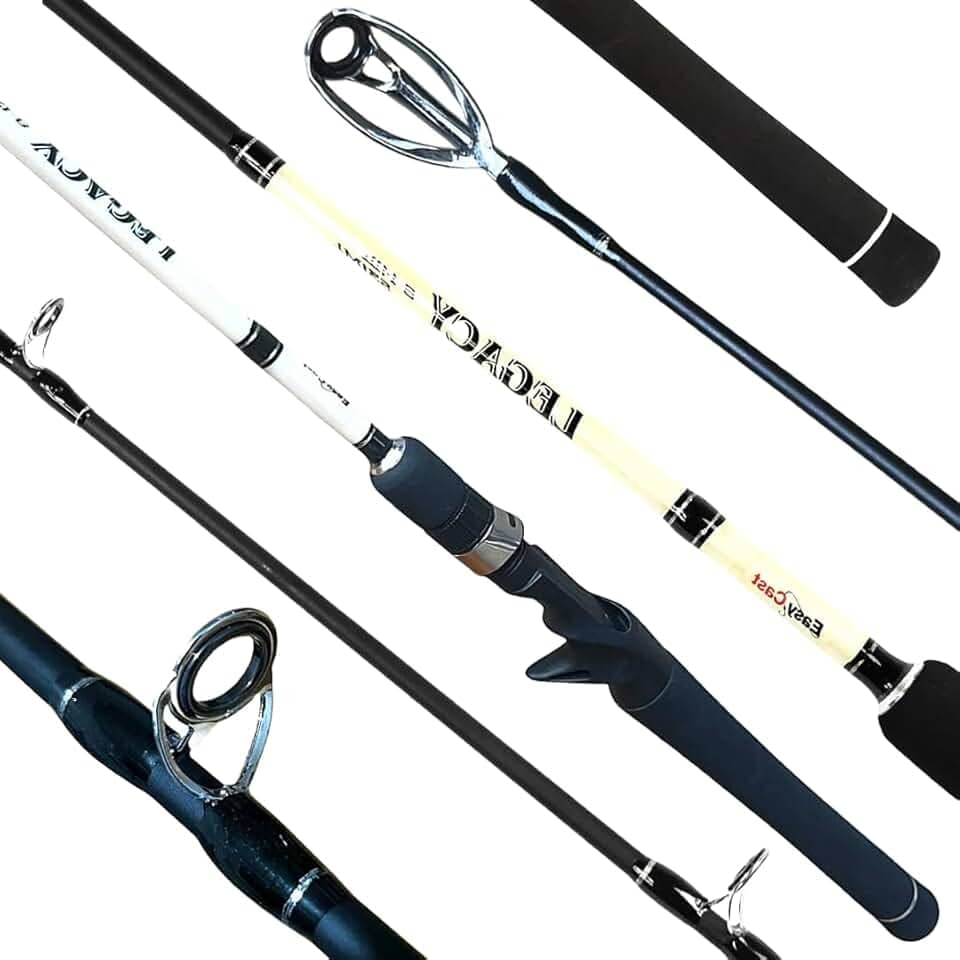 VARA DE PESCA PESCARIA PARA CARRETILHA CARBONO EASY CAST LEGACY 5'9" (1,76M) - 8-17 LBS - 2 PARTES - PESCA ESPORTIVA - TUCUNARE - ISCA ARTIFICIAL - REFORCADA