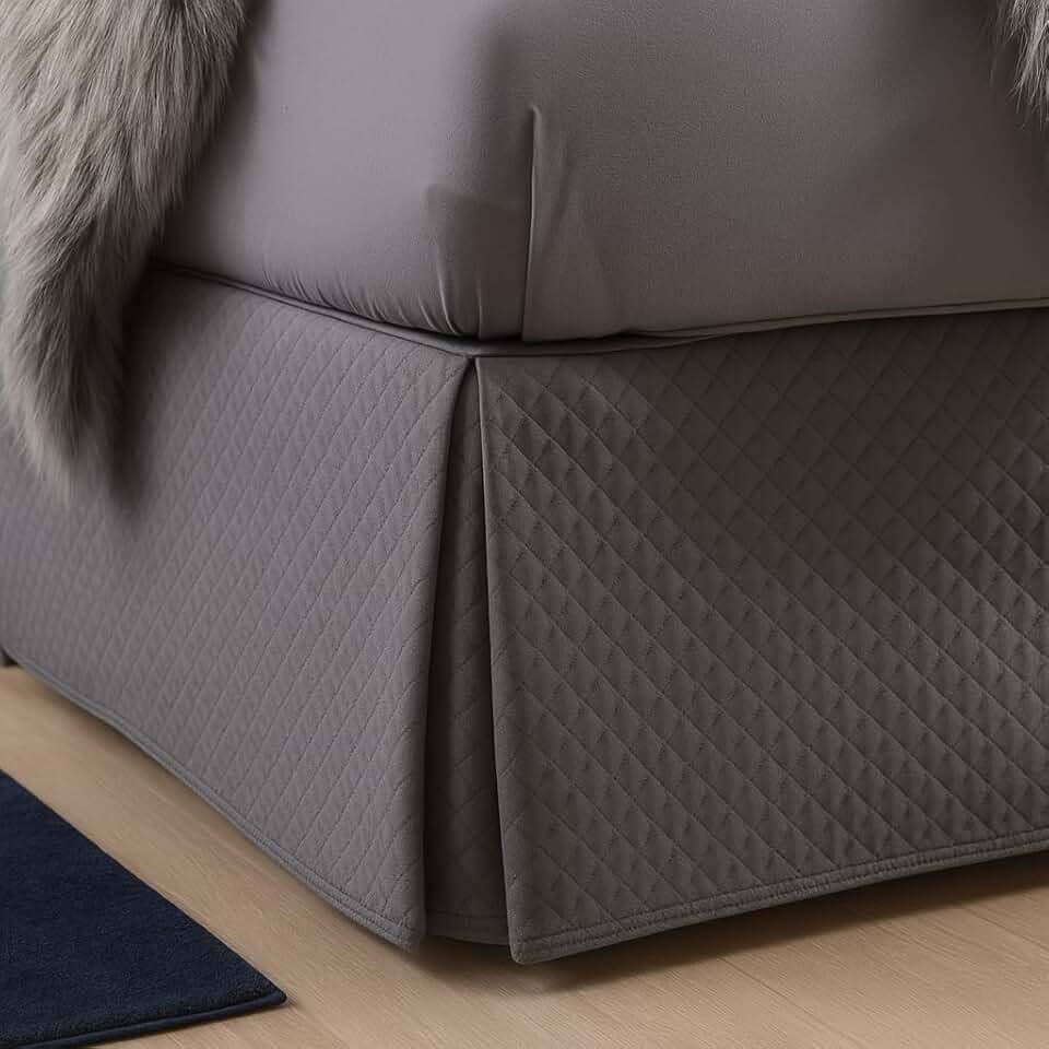 Saia para Cama Box Queen Matelada em Poliéster Lindas Vários Tamanhos (Cinza, Queen)