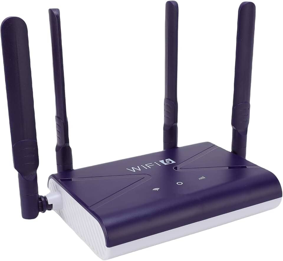 Luqeeg Roteador Sem Fio, Velocidades Rápidas de Internet WiFi6 4G 5G CPE LTE 300MBPS 4 Antenas Roteador de Internet Sem Fio com Slot para Cartão SIM para Telefone Laptop PC