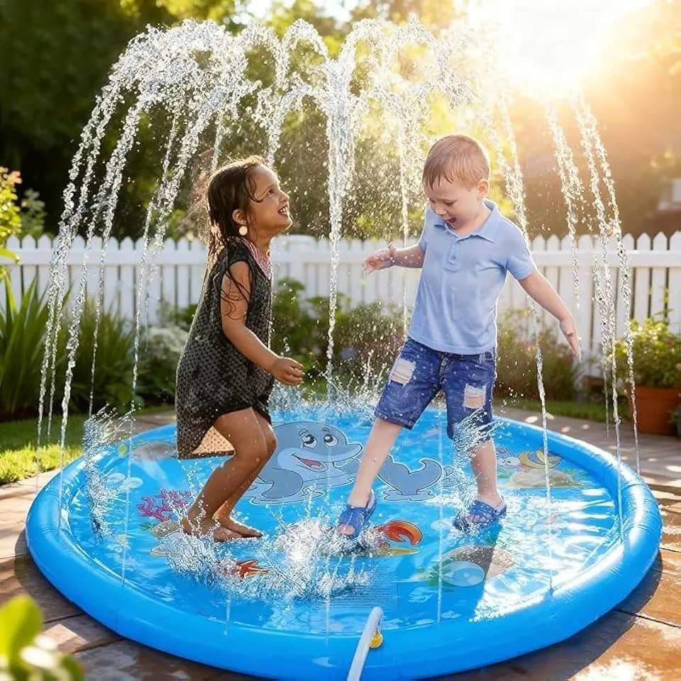 Brastoy Piscina Chafariz Infantil 170cm Splash Sprinkler Pad (Golfinho)