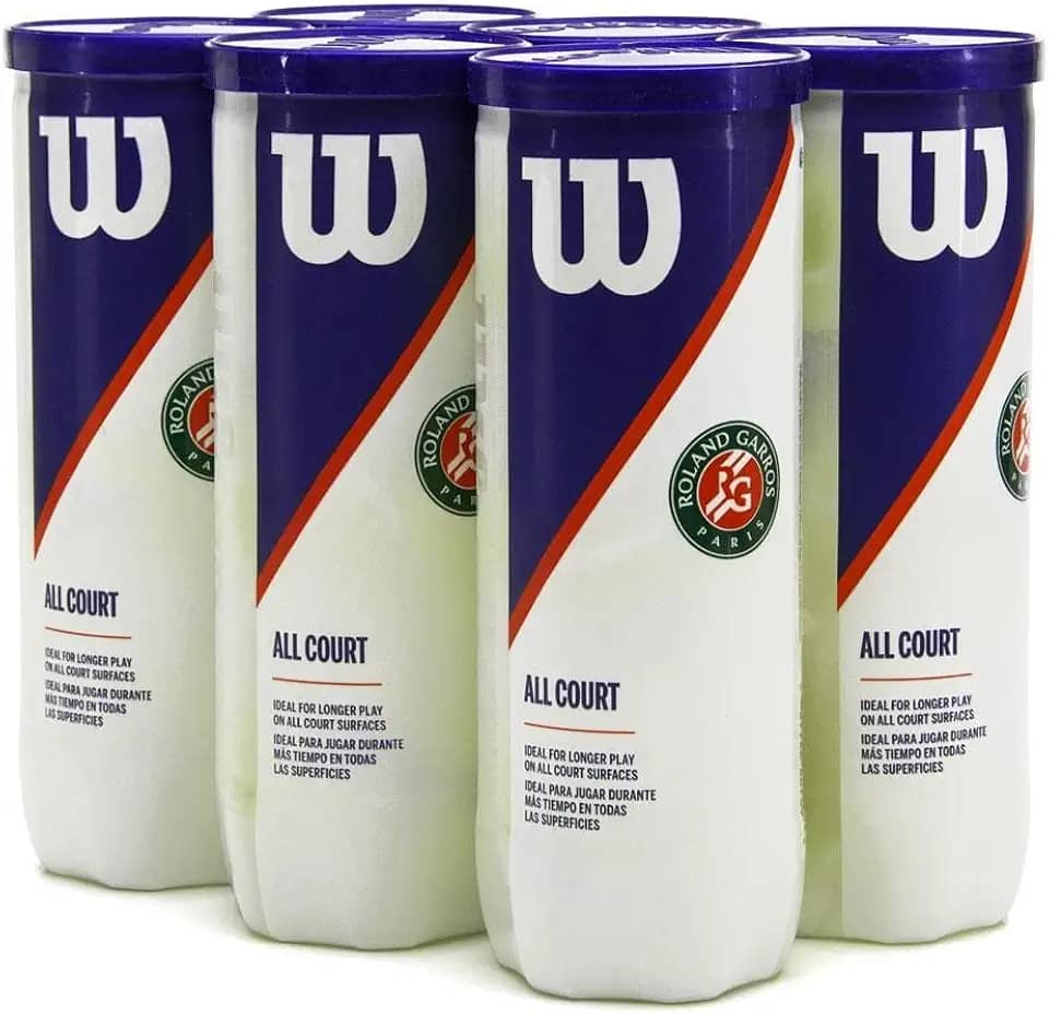Bola de Tênis Wilson Roland Garros All Court - Pack com 6 Tubos