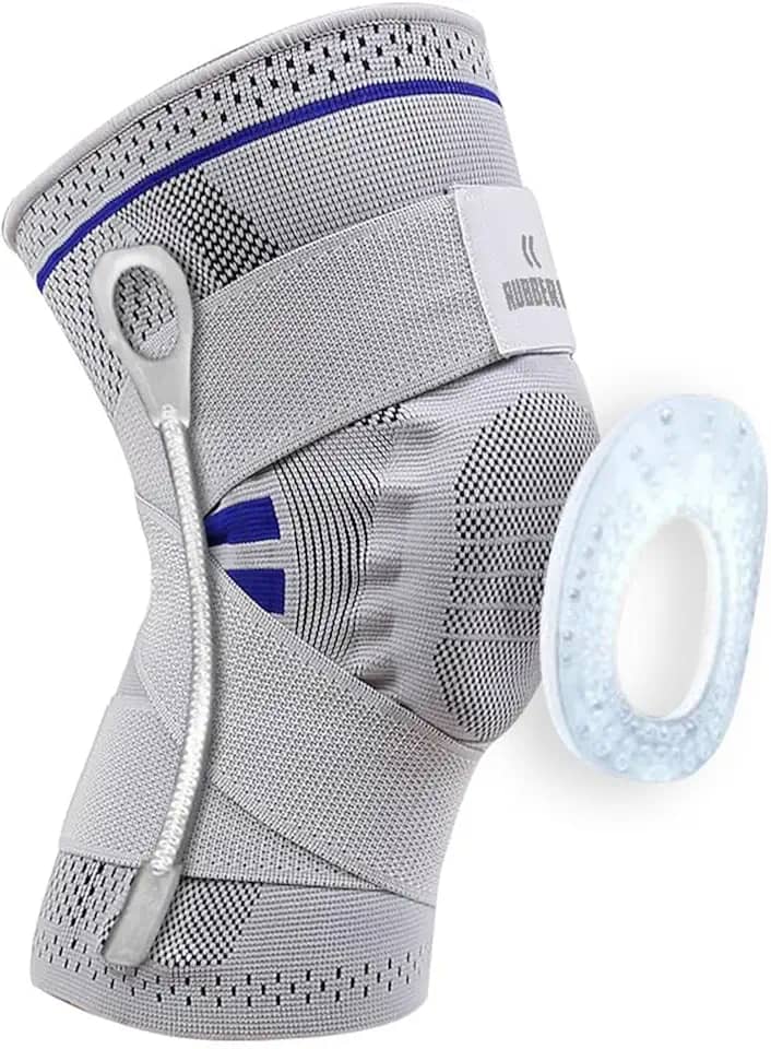 Joelheira de Compressão Profissional M Strap Academia Corrida Jiu Jitsu Esportes Para Proteção Recuperação do Joelho Rubber Fit