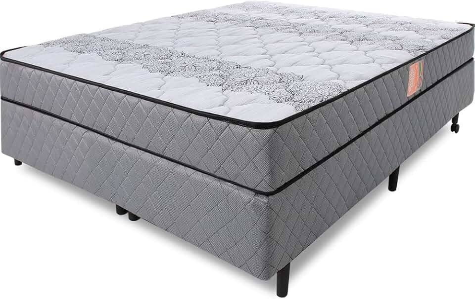 Cama Box Colchão Casal Firme Espuma D33 Antialérgico Certificado 138x188x51cm - BF Colchões