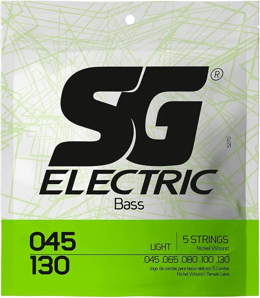 Encordoamento 045 SG, Níquel, para Baixo 5 Cordas