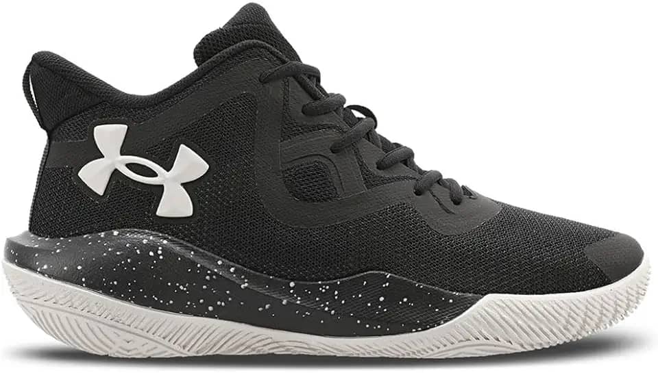 Tênis De Basquete Under Armour Bankshot SE Masculino - Preto/Branco/Prata Metal