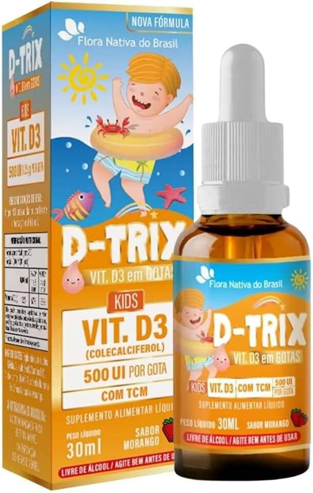D-Trix Kids (Vit D 400 UI/gota) 30ml Sabor Morango - Flora Nativa