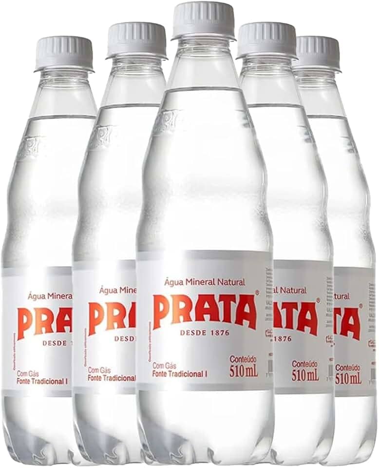 Kit 12 Água Prata Mineral Natural Com Gás Pet 510ml Pack