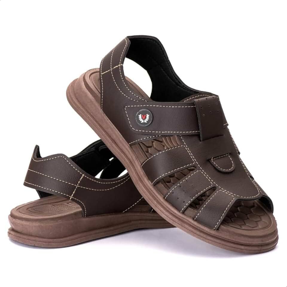 Chinelo Masculino Sandalia Masculina Confortável Ortopédica Antistress Leve - JEF (Café, BR, Adulto, Faixa Numérico, 41, 42)