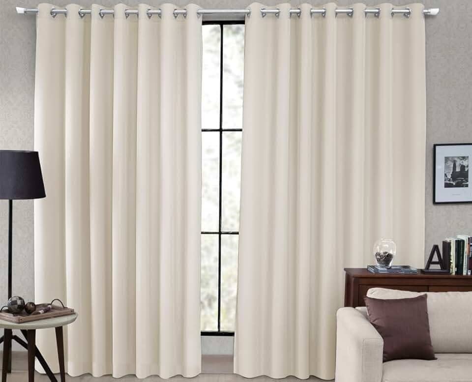 Cortina Tecido Blackout Corta Luz 80% para Sala, Quarto e Escritório 2,70 X 2,30m (Palha)