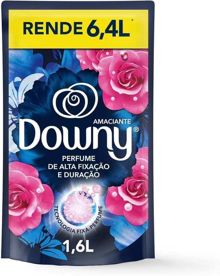 DOWNY Amaciante Concentrado Brisa Intenso 1.6L, Rende 6.4L, Perfume + Intenso